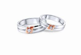 Cincin Couple Emas Putih Elegan